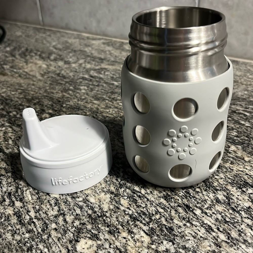 Lifefactory 8oz. Stainless Steel Sippy Bottle with Hard Cap